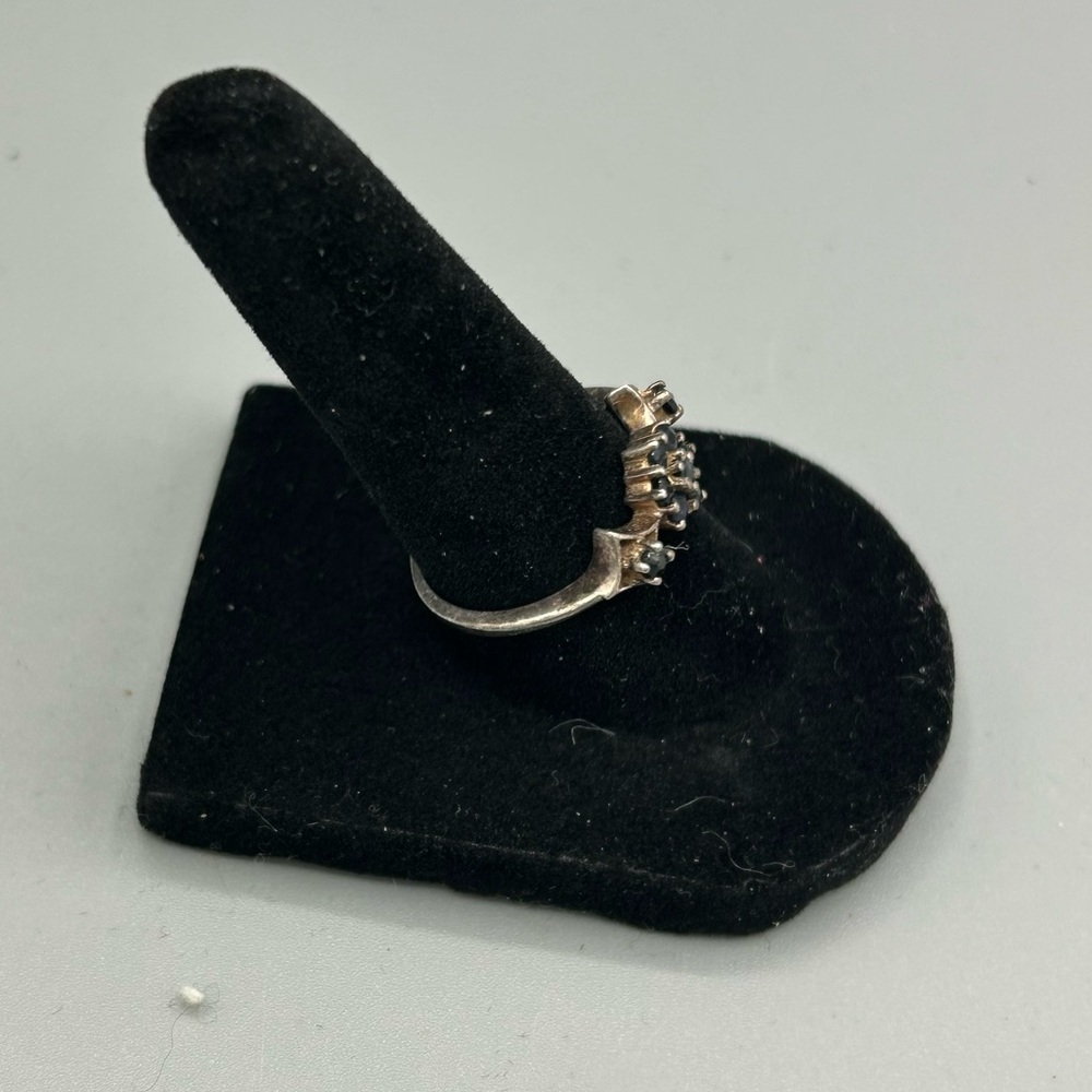 925 Sterling Silver Cluster Ring Size 6.25 - Picture 6 of 8